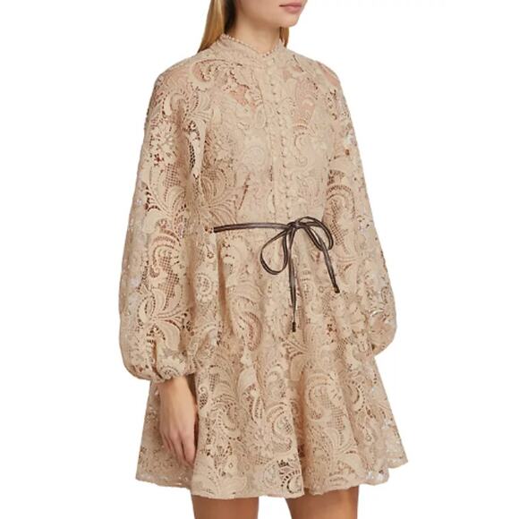 Zimmermann Waverly Lace Mini Dress Size 4 - Picture 5 of 11